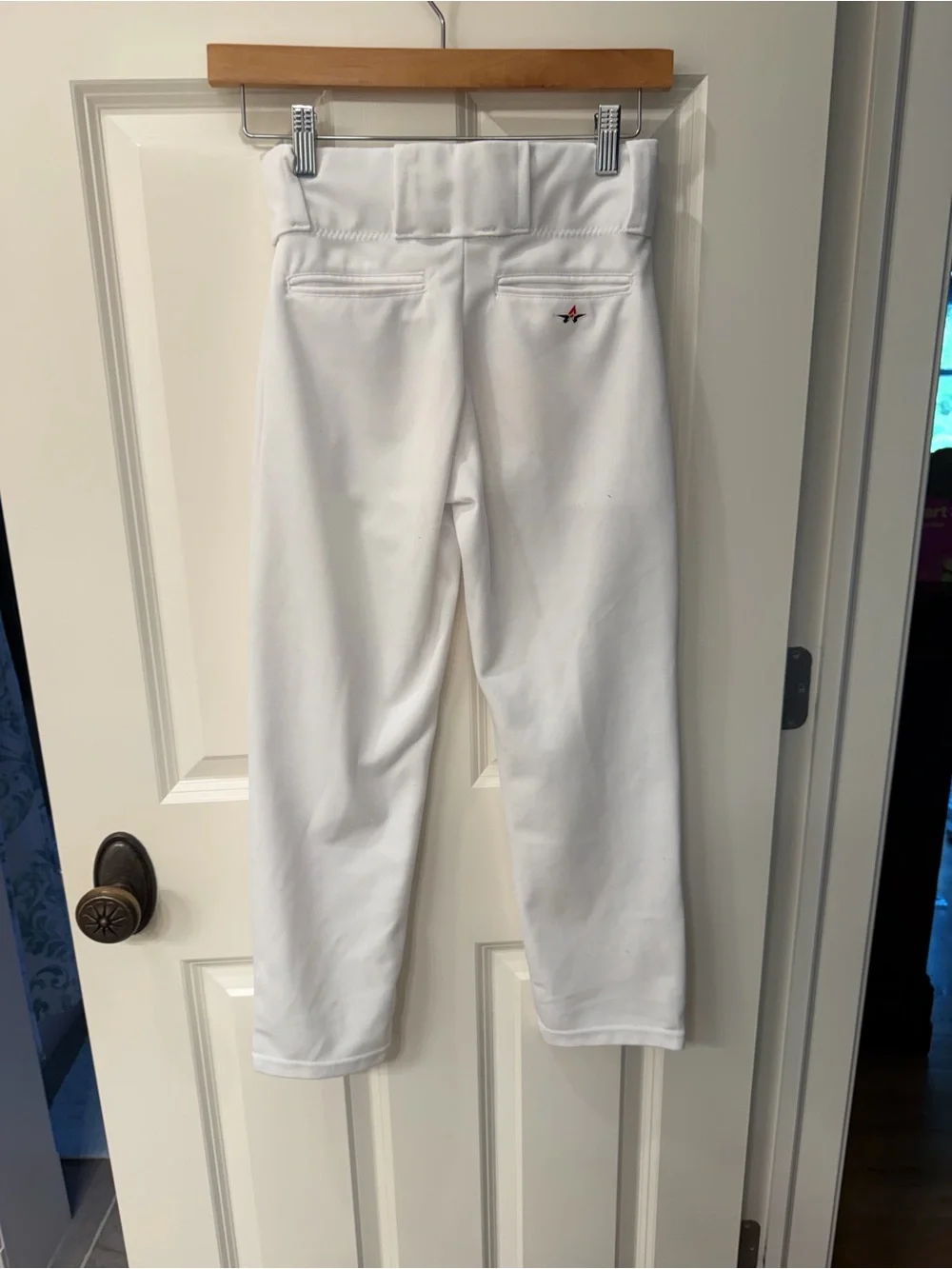 Girls White Athletic Softball Pants